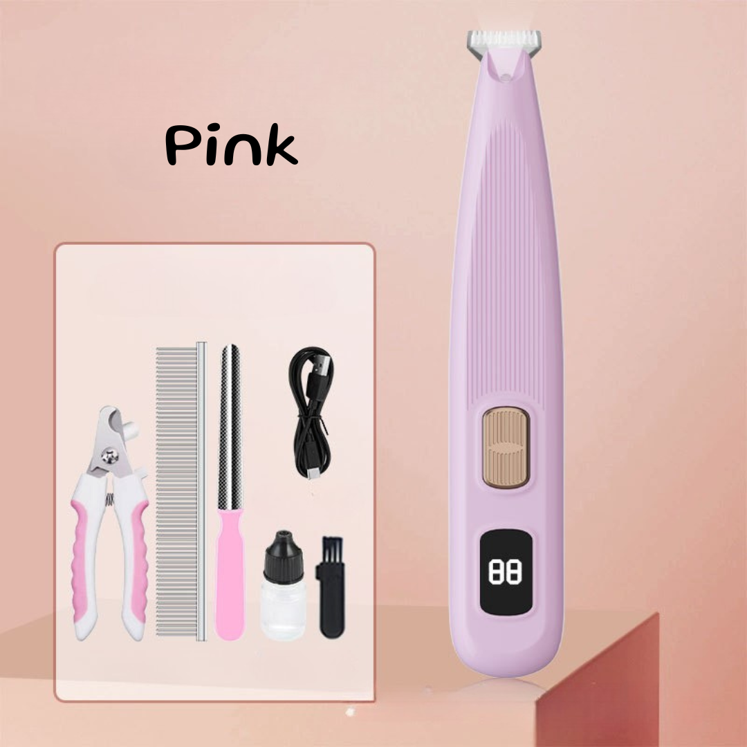 Professioneller Tierhaarschneider mit LED-Display – Perfekt für Katzen und Hunde!