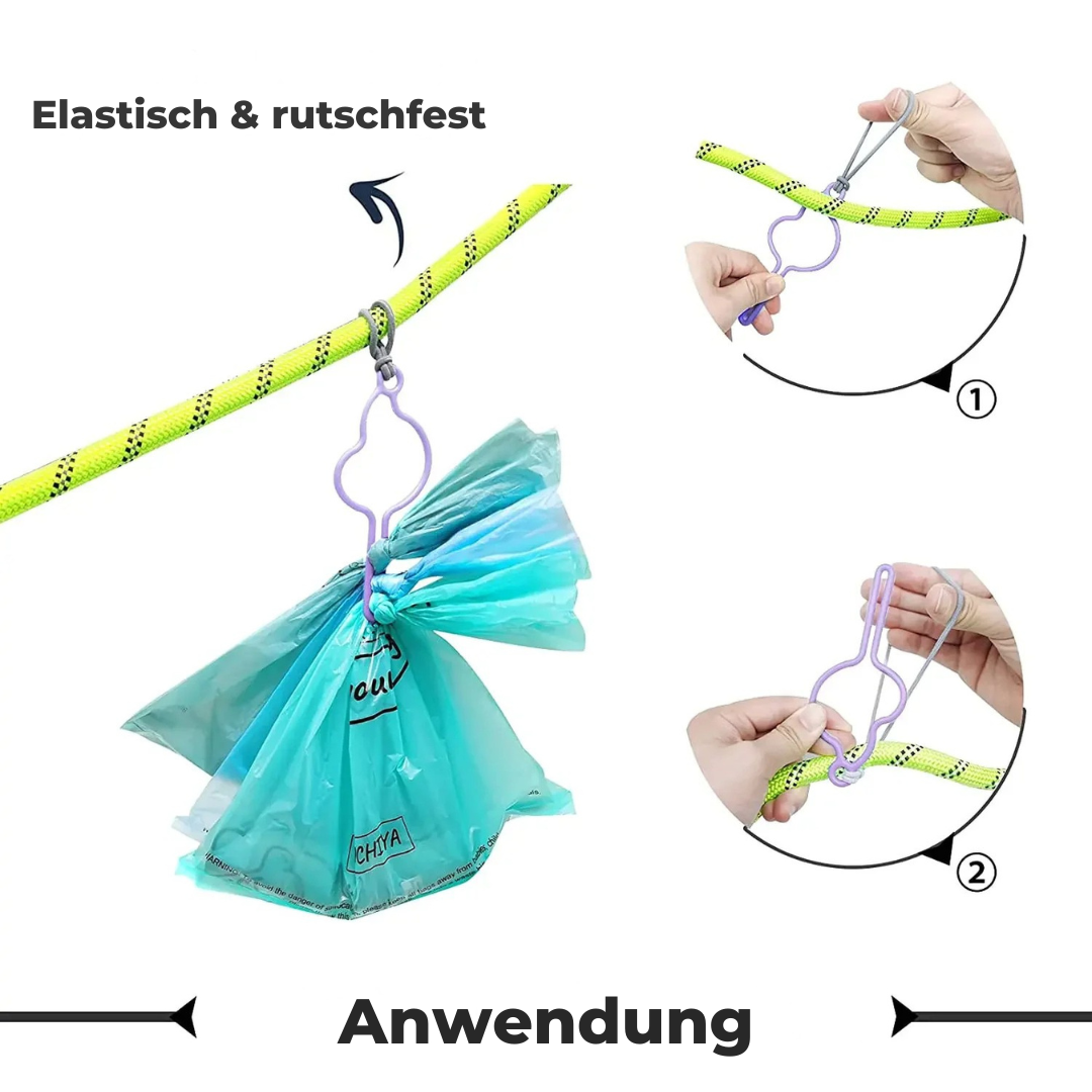Stylischer Kotbeutelhalter für unterwegs
