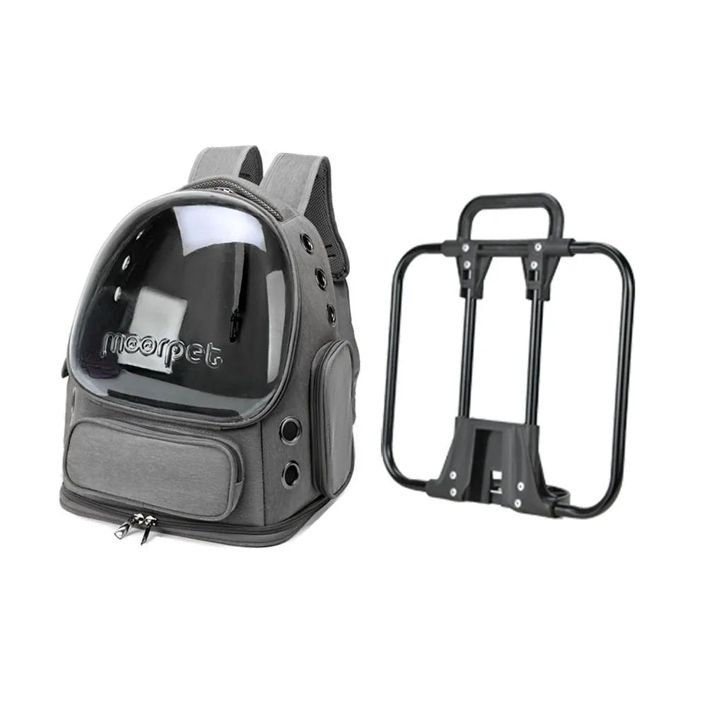 Stylischer Haustier-Rucksack mit Panorama-Sichtkuppel