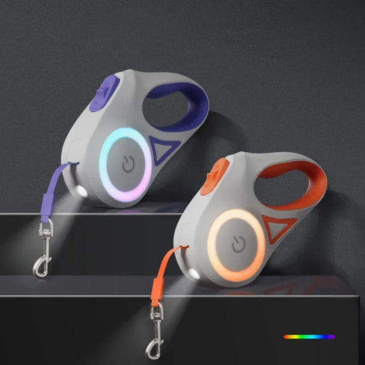 Automatische LED-Rollleine für Hunde