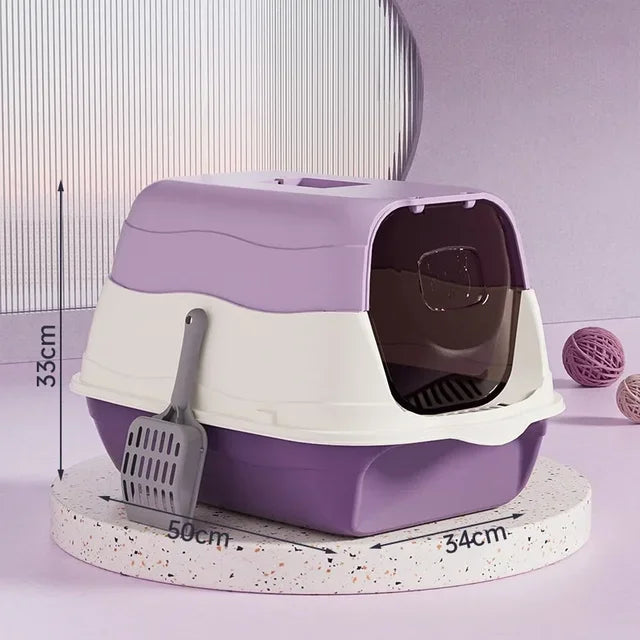 Vielseitige & Hygienische Katzentoilette mit abnehmbarem Deckel