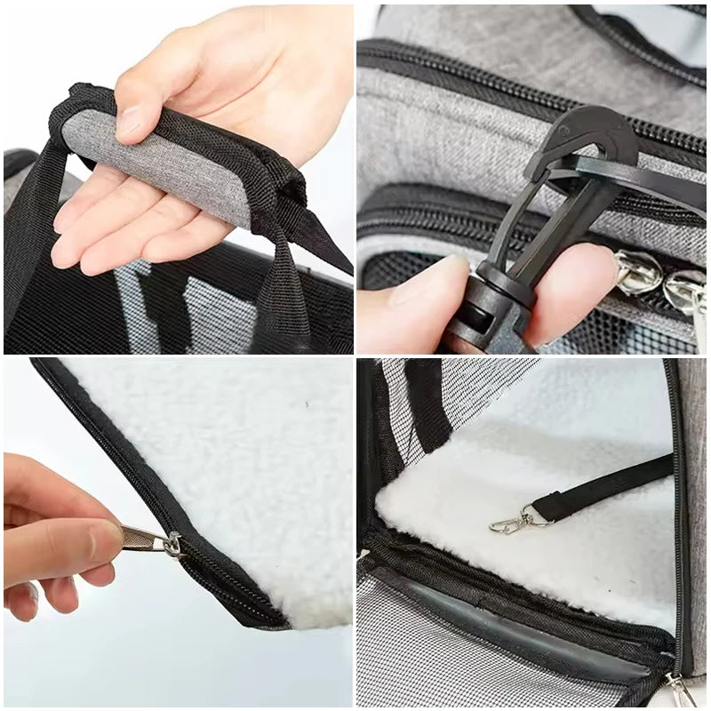 Comfortable transport bag for dogs & cats
