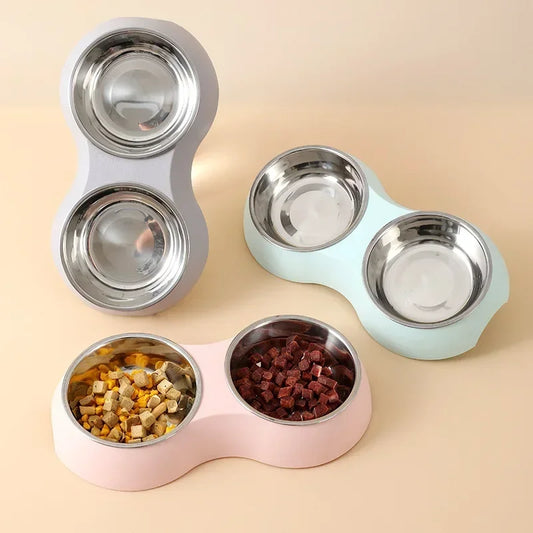 Doppelnapf-Set für Hunde und Katzen