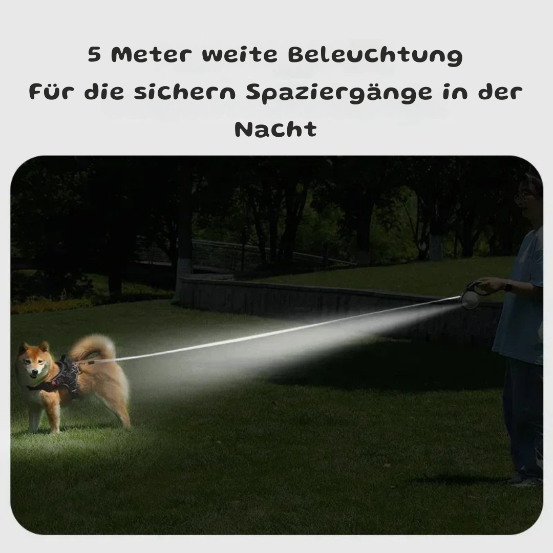 Automatische Rollleine mit integriertem Kotbeutelspender