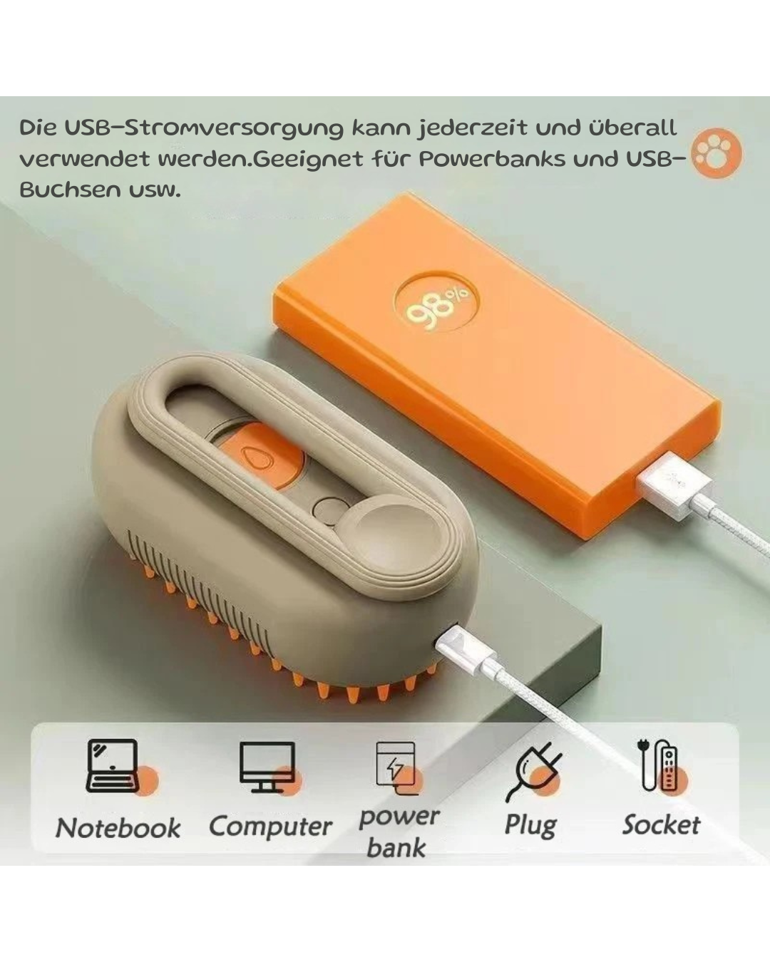 2-in-1 Silikon Massagebürste