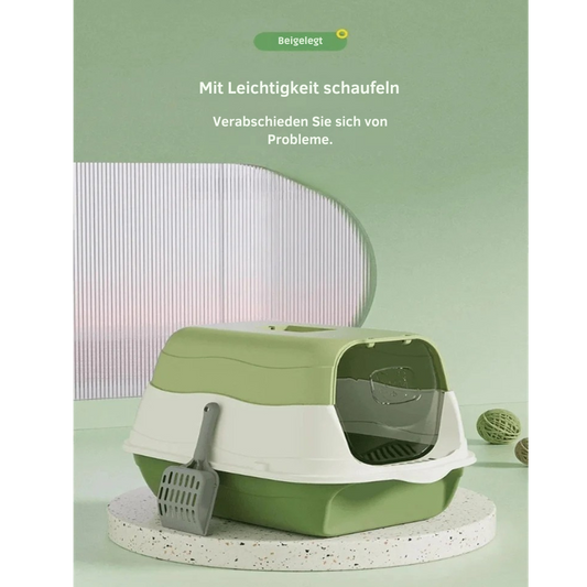 Vielseitige & Hygienische Katzentoilette mit abnehmbarem Deckel