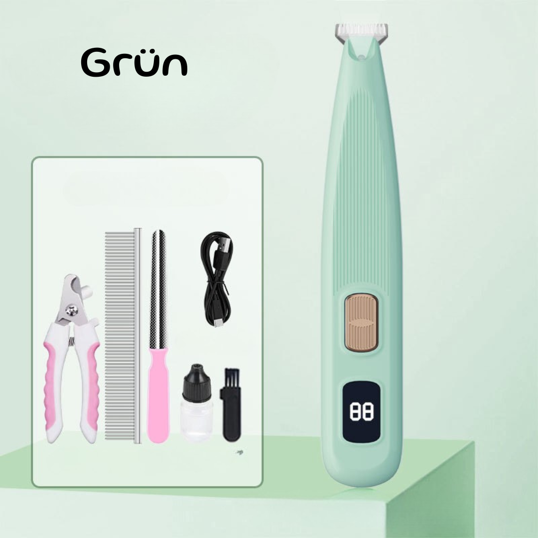 Professioneller Tierhaarschneider mit LED-Display – Perfekt für Katzen und Hunde!