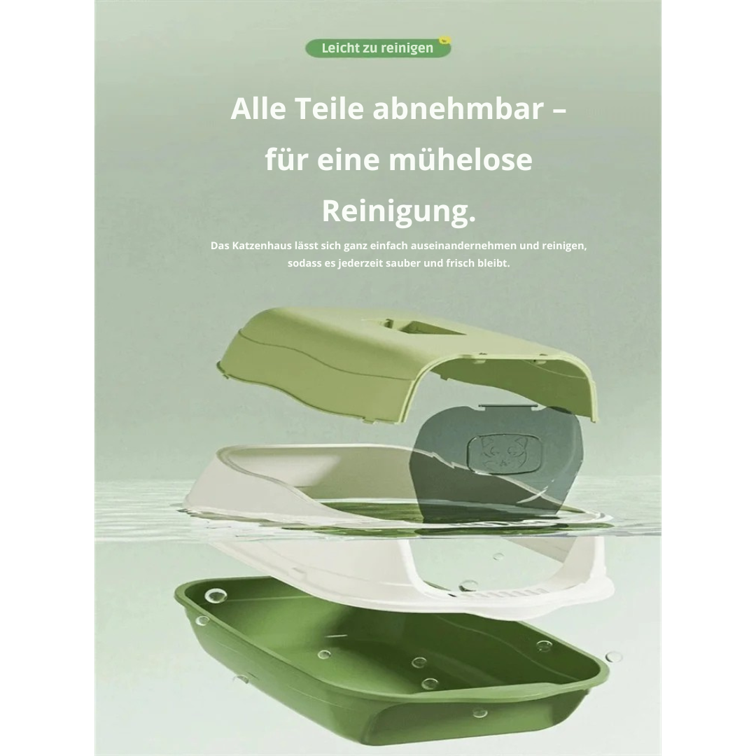 Vielseitige & Hygienische Katzentoilette mit abnehmbarem Deckel
