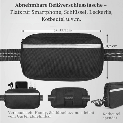 Hunde-Jogging-Leine mit Bauchtasche