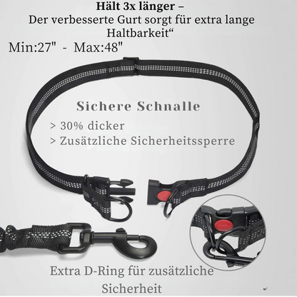 Hunde-Jogging-Leine mit Bauchtasche