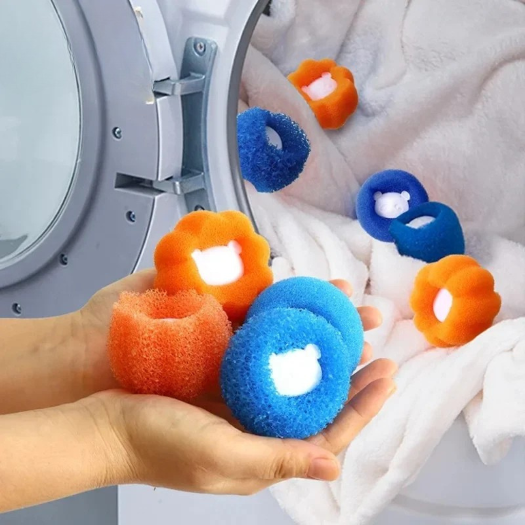 Laundry balls for hair removal 