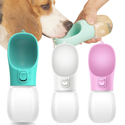 Practical dog drinking bottle for on the go