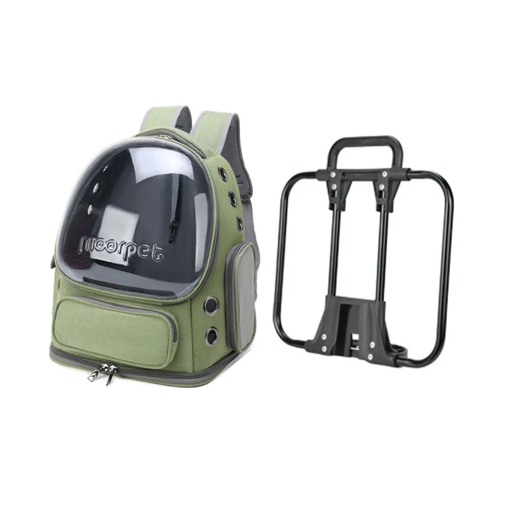 Stylischer Haustier-Rucksack mit Panorama-Sichtkuppel