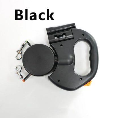 🐾 2-in-1 Hundeleine mit LED-Licht – Für zwei Hunde, volle Kontrolle & null Verheddern! 🐶🐶