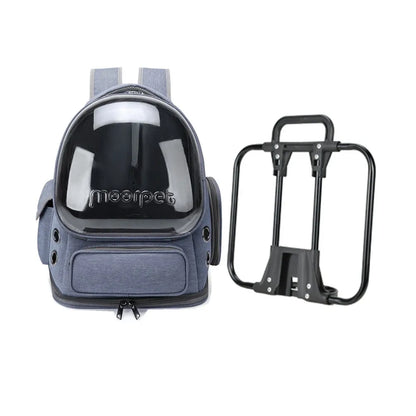 Stylischer Haustier-Rucksack mit Panorama-Sichtkuppel