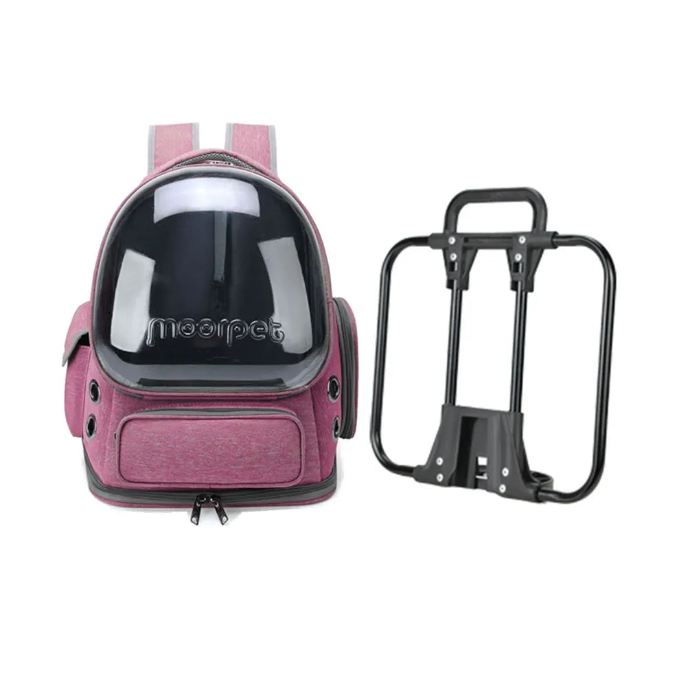 Stylischer Haustier-Rucksack mit Panorama-Sichtkuppel