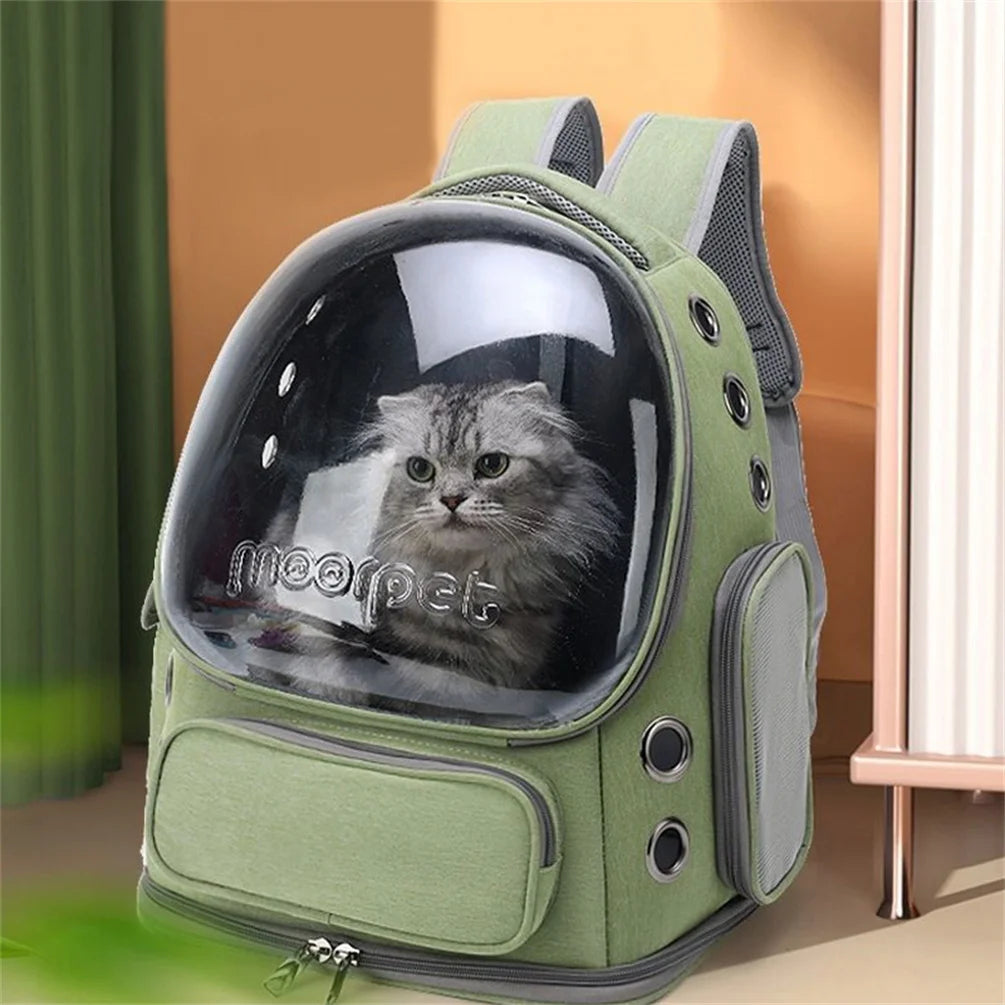 Stylischer Haustier-Rucksack mit Panorama-Sichtkuppel