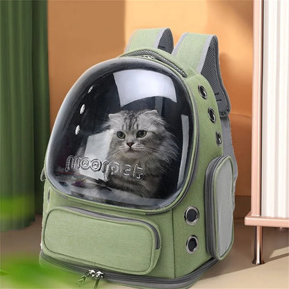 Stylischer Haustier-Rucksack mit Panorama-Sichtkuppel