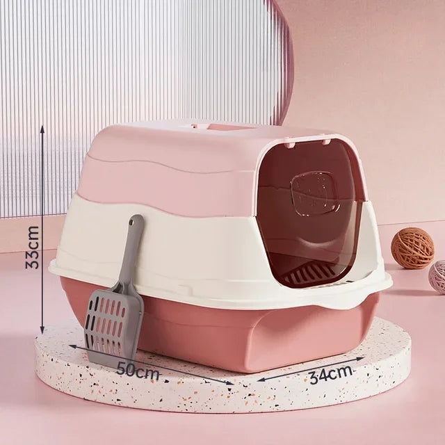 Vielseitige & Hygienische Katzentoilette mit abnehmbarem Deckel