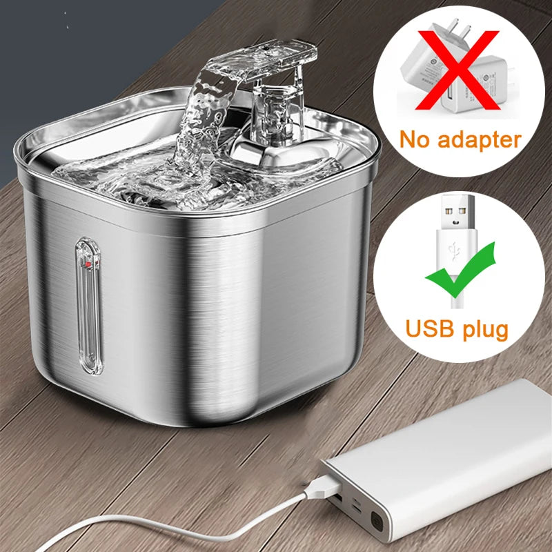 Premium Edelstahl-Trinkbrunnen für Haustiere